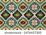 Ethnic geometric pattern, seamless pattern of the Navajo tribe. Native American ethnic. Seamless vector pattern ethnic, seamless Mexican rug, woven carpet. Folk embroidery, Bohemian, Aztec style.		