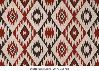 Ethnic geometric pattern, seamless pattern of the Navajo tribe. Native American ethnic. Seamless vector pattern ethnic, seamless Mexican rug, woven carpet. Folk embroidery, Bohemian, Aztec style.	