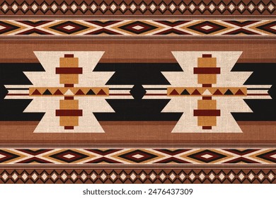 Ethnic geometric pattern, seamless pattern of the Navajo tribe. Native American ethnic. Seamless vector pattern ethnic, seamless Mexican rug, woven carpet. Folk embroidery, Bohemian, Aztec style.		