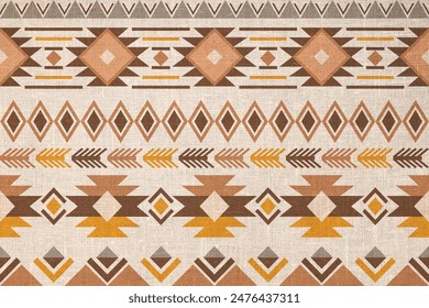 Ethnic geometric pattern, seamless pattern of the Navajo tribe. Native American ethnic. Seamless vector pattern ethnic, seamless Mexican rug, woven carpet. Folk embroidery, Bohemian, Aztec style.	