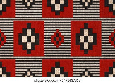 Ethnic geometric pattern, seamless pattern of the Navajo tribe. Native American ethnic. Seamless vector pattern ethnic, seamless Mexican rug, woven carpet. Folk embroidery, Bohemian, Aztec style.		