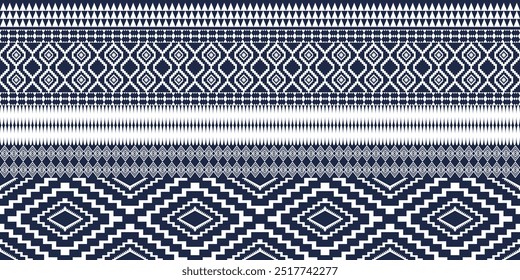 Geometrisches ethnisches Muster, nahtloses Muster des Navajo-Stammes. Indianer. Nahtloses Vektormuster, nahtloser mexikanischer Teppich, gewebter Teppich. Volksstickerei, böhmische, aztekische Art.	