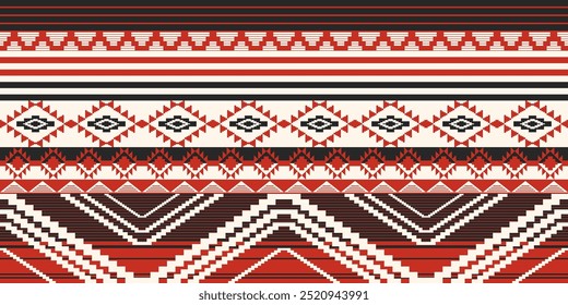 Ethnic geometric pattern, seamless pattern of the Navajo tribe. Native American ethnic. Seamless vector pattern ethnic, seamless Mexican rug, woven carpet. Folk embroidery, Bohemian, Aztec style.
