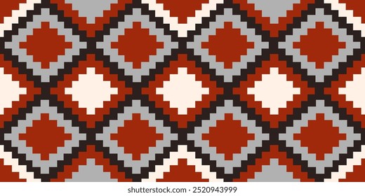 Ethnic geometric pattern, seamless pattern of the Navajo tribe. Native American ethnic. Seamless vector pattern ethnic, seamless Mexican rug, woven carpet. Folk embroidery, Bohemian, Aztec style.