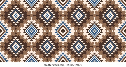 Ethnic geometric pattern, seamless pattern of the Navajo tribe. Native American ethnic. Seamless vector pattern ethnic, seamless Mexican rug, woven carpet. Folk embroidery, Bohemian, Aztec style.
