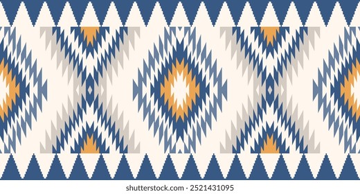 Ethnic geometric pattern, seamless pattern of the Navajo tribe. Native American ethnic. Seamless vector pattern ethnic, seamless Mexican rug, woven carpet. Folk embroidery, Bohemian, Aztec style.