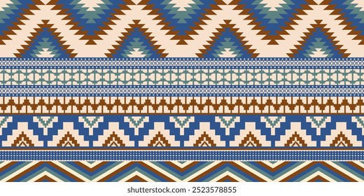 Ethnic geometric pattern, seamless pattern of the Navajo tribe. Native American ethnic. Seamless vector pattern ethnic, seamless Mexican rug, woven carpet. Folk embroidery, Bohemian, Aztec style.