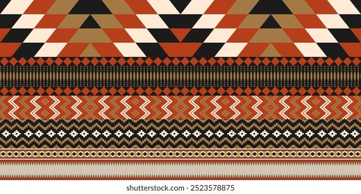 Ethnic geometric pattern, seamless pattern of the Navajo tribe. Native American ethnic. Seamless vector pattern ethnic, seamless Mexican rug, woven carpet. Folk embroidery, Bohemian, Aztec style.