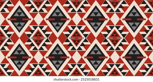 Ethnic geometric pattern, seamless pattern of the Navajo tribe. Native American ethnic. Seamless vector pattern ethnic, seamless Mexican rug, woven carpet. Folk embroidery, Bohemian, Aztec style.