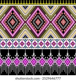 Ethnic geometric pattern, seamless pattern of Navajo tribe, Native American, ethnic seamless vector pattern, Mexican seamless rug, woven rug, embroidery.