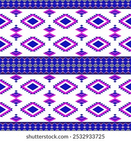 Ethnic geometric pattern, seamless pattern of Navajo tribe, Native American, ethnic seamless vector pattern, Mexican seamless rug, woven rug, embroidery.