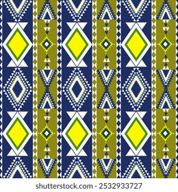 Ethnic geometric pattern, seamless pattern of Navajo tribe, Native American, ethnic seamless vector pattern, Mexican seamless rug, woven rug, embroidery.