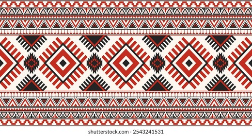 Ethnic geometric pattern, seamless pattern of the Navajo tribe. Native American ethnic. Seamless vector pattern ethnic, seamless Mexican rug, woven carpet. Folk embroidery, Bohemian, Aztec style.