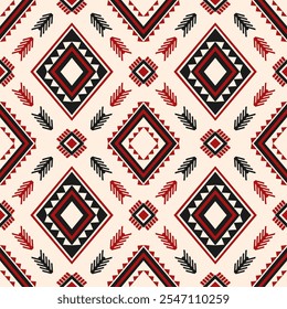 Ethnic geometric pattern, seamless pattern of the Navajo tribe. Native American ethnic. Seamless vector pattern ethnic, seamless Mexican rug, woven carpet. Folk embroidery, Bohemian, Aztec style.
