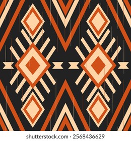 Ethnic geometric pattern, seamless pattern of the Navajo tribe. Native American ethnic. Seamless vector pattern ethnic, seamless Mexican rug, woven carpet. Folk embroidery, Bohemian, Aztec style.