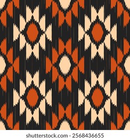 Ethnic geometric pattern, seamless pattern of the Navajo tribe. Native American ethnic. Seamless vector pattern ethnic, seamless Mexican rug, woven carpet. Folk embroidery, Bohemian, Aztec style.