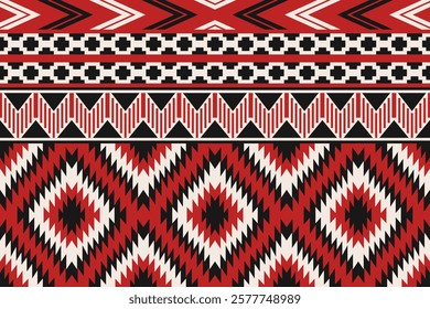 Ethnic geometric pattern, seamless pattern of the Navajo tribe. Native American ethnic. Seamless vector pattern ethnic, seamless Mexican rug, woven carpet. Folk embroidery, Bohemian, Aztec style.