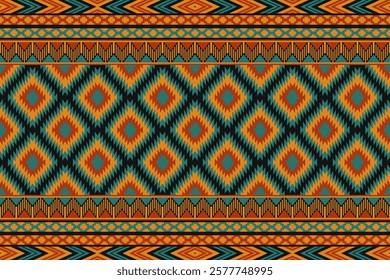 Ethnic geometric pattern, seamless pattern of the Navajo tribe. Native American ethnic. Seamless vector pattern ethnic, seamless Mexican rug, woven carpet. Folk embroidery, Bohemian, Aztec style.