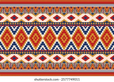 Ethnic geometric pattern, seamless pattern of the Navajo tribe. Native American ethnic. Seamless vector pattern ethnic, seamless Mexican rug, woven carpet. Folk embroidery, Bohemian, Aztec style.