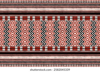 Ethnic geometric pattern, seamless pattern of the Navajo tribe. Native American ethnic. Seamless vector pattern ethnic, seamless Mexican rug, woven carpet. Folk embroidery, Bohemian, Aztec style.