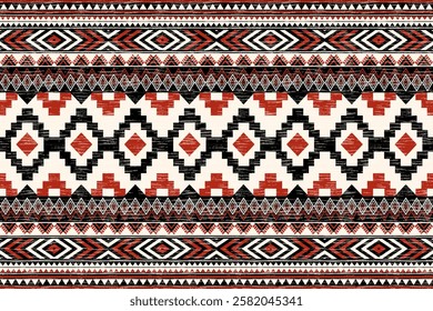 Ethnic geometric pattern, seamless pattern of the Navajo tribe. Native American ethnic. Seamless vector pattern ethnic, seamless Mexican rug, woven carpet. Folk embroidery, Bohemian, Aztec style.