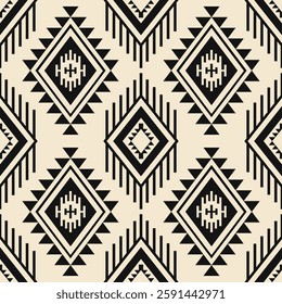 Ethnic geometric pattern, seamless pattern of the Navajo tribe. Native American ethnic. Seamless vector pattern ethnic, seamless Mexican rug, woven carpet. Folk embroidery, Bohemian, Aztec style.