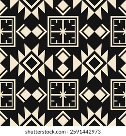 Ethnic geometric pattern, seamless pattern of the Navajo tribe. Native American ethnic. Seamless vector pattern ethnic, seamless Mexican rug, woven carpet. Folk embroidery, Bohemian, Aztec style.