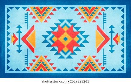 Ethnic geometric pattern, seamless pattern of the Navajo tribe. Native American ethnic. Seamless vector pattern ethnic, seamless Mexican rug, woven carpet. Folk embroidery, Bohemian, Aztec style.