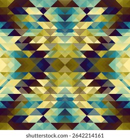 Ethnic geometric pattern, seamless pattern of the Navajo tribe. Native American ethnic. Seamless vector pattern ethnic, seamless Mexican rug, woven carpet.
