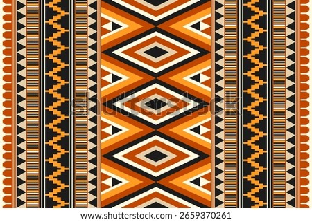 Ethnic geometric pattern, seamless pattern of the Navajo tribe. Native American ethnic. Seamless vector pattern ethnic, seamless Mexican rug, woven carpet. Folk embroidery, Bohemian, Aztec style.	