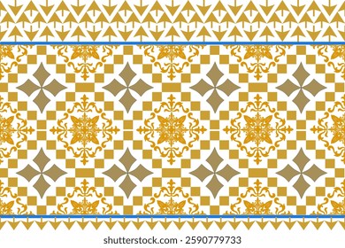 ethnic geometric pattern  tribal fabrics, tiles, rugs, Victor illustration designs.