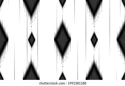 patrones geométricos Negros y blancos para la moqueta de fondo patrón de tela de papel de fondo textil batik estilo de bordado sin fisuras.