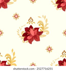 Ethnische geometrische Muster, Ikat Blumen, Pixel-Muster, Strickkleidung, Batik, Stickerei.