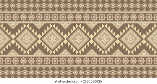 Ethnic geometric patterns are inspired by cultures and traditions around the world, including the Aztecs, Indians, Scandinavians, and Mexicans, and are often used in textiles and wallpaper.