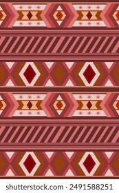 Ethnic geometric pixel, cross stitch, knitted traditional design. Native fabric Ikat texture embroidery Aztec, Arabian style design for fabric, textile, element, ornament, background, abstract, tile