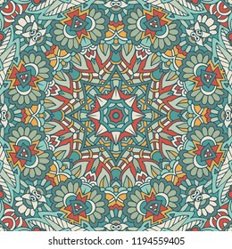 Ethnic geometric print. Colorful repeating background texture. Best for Fabric, cloth design, wallpaper and wrapping