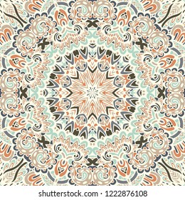 Ethnic geometric print. Colorful repeating background texture. Fabric pattern for cloth design, wallpaper, wrapping