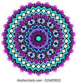 Ethnic geometric print. Colorful repeating background texture. Fabric, cloth design, wallpaper