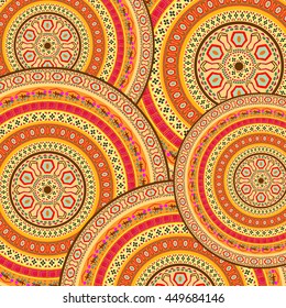  Ethnic geometric print. Colorful repeating background texture. Fabric, cloth design, wallpaper