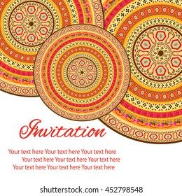  Ethnic geometric print. Colorful repeating background texture. Fabric, cloth design, wallpaper