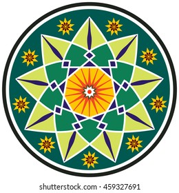  Ethnic geometric print. Colorful repeating background texture. Fabric, cloth design, wallpaper