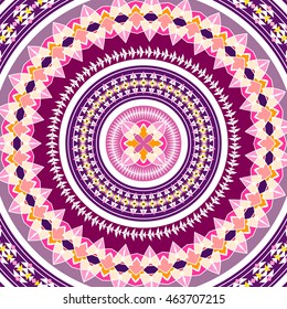  Ethnic geometric print. Colorful repeating background texture. Fabric, cloth design, wallpaper