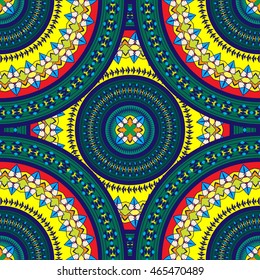  Ethnic geometric print. Colorful repeating background texture. Fabric, cloth design, wallpaper