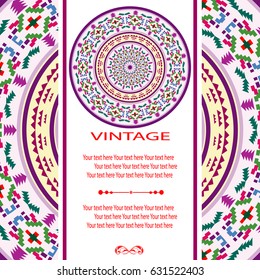  Ethnic geometric print. Colorful repeating background texture. Fabric, cloth design, wallpaper