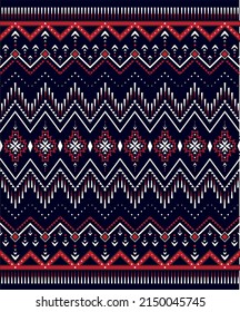 Ethnic geometric print pattern design Aztec repeating background texture in black and white. Fabric, cloth design, wallpaper, wrapping