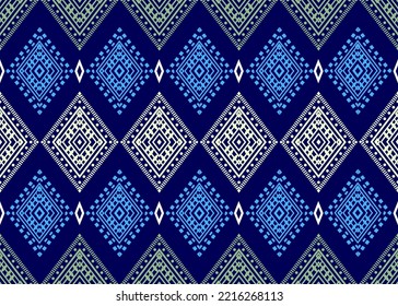 Ethnic geometric print pattern design Aztec repeating background texture in black and white. Fabric, cloth design, wallpaper, wrapping