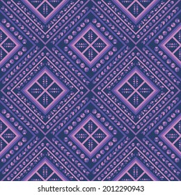 ethnic geometric purple seamless in purple background for fabric
