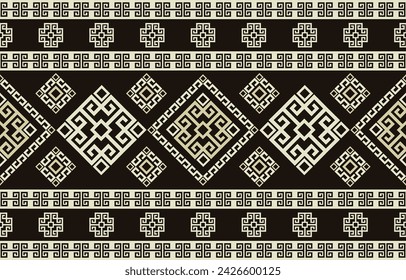 Ethnic Geometric Seamless Design.Ethnic Pattern in tribal, folk embroidery abstract art colorful. ornament print. Ethnic Geometric Seamless Design for wallpaper,carpet, clothing, fashion, fabric.
