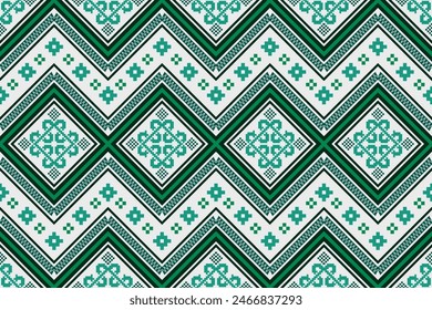 Patrón de tela sin costuras geométricas étnicas Cross Stitch.Ikat bordado oriental Pixel patrón. Textura, punto de cruz, bufanda, decoración, Fondo de pantalla de alfombra.