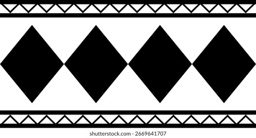 Ethnic geometric seamless fabric pattern Cross Stitch.Ikat embroidery. Abstract,vector,illustration. Texture,Cross Stitch,frame,decor,motifs,wallpaper.